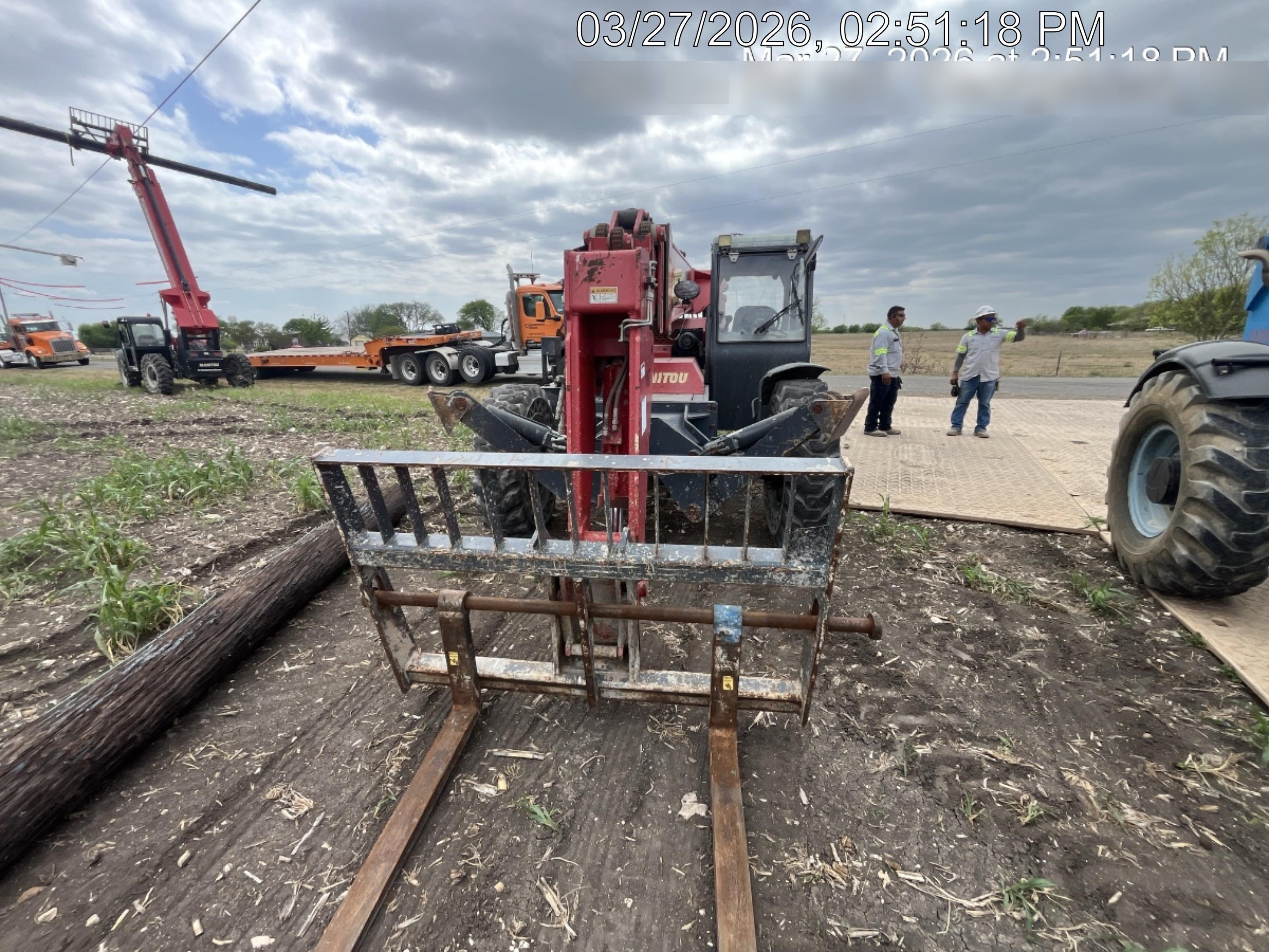 2018 Manitou MTA10055 Manitou MTA 10055 w/Cab/Heat/AC, Work Lights/Strobe, Aux Hyd, Solid Tires, Lift Hook, 66" Carriage, 60" Forks