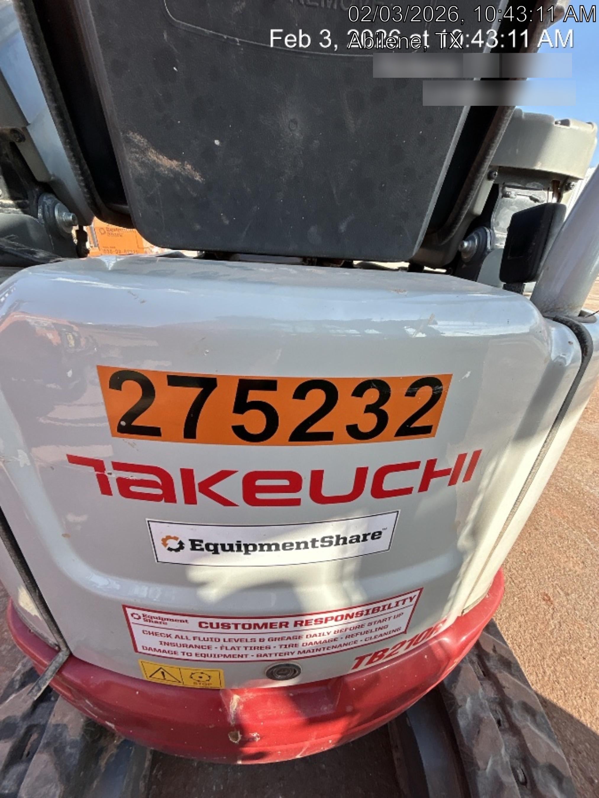 2022 TAKEUCHI TB210R