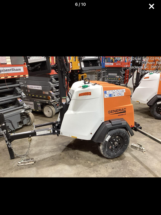 2024 Generac MLT6SKDS-STD4 ELEC WINCH Diesel, Electric Winch Mast, Powerzone Controller, (4) 320W LED Lights, 4kW Generator, 39.9 Gal Fuel Tank, 2" Ball, T3