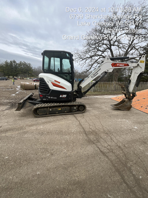 2023 Bobcat E35 Cab/Heat/Air, Rubber Tracks, Manual QC, Hydraulic Thumb