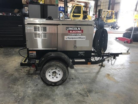 2019 Lincoln Electric Vantage 322 Welder Ready-Pak 3, Two wheel trailer, Fender and Light kit, Cable Rack