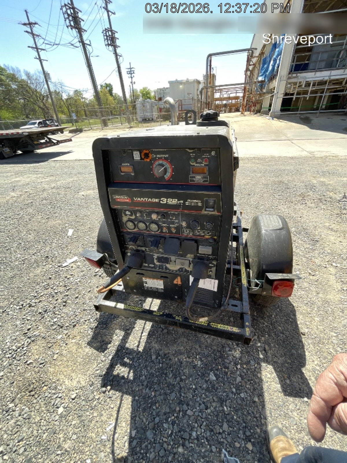 2018 Lincoln Electric Vantage 322 Lincoln Vantage 322 Welder Ready Pak 3 - Vantage 322, Trailer, Fender and light kit, Cable rack