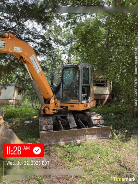 2015 Case CX80C CLOSED CAB, A/C, RUBBER TRACKS PADS, 7'-2" ARM