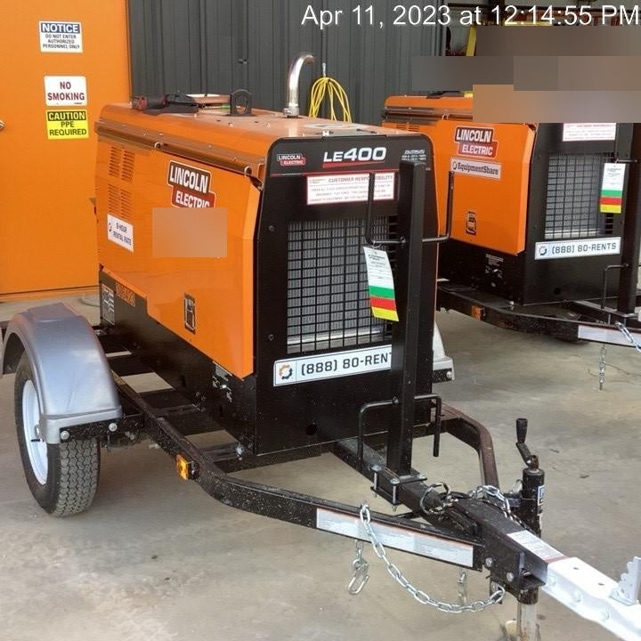 2023 Lincoln Electric LE400 Kubota V1505, Trlr, Cable Rack, Light Kit, ES Decals, T3