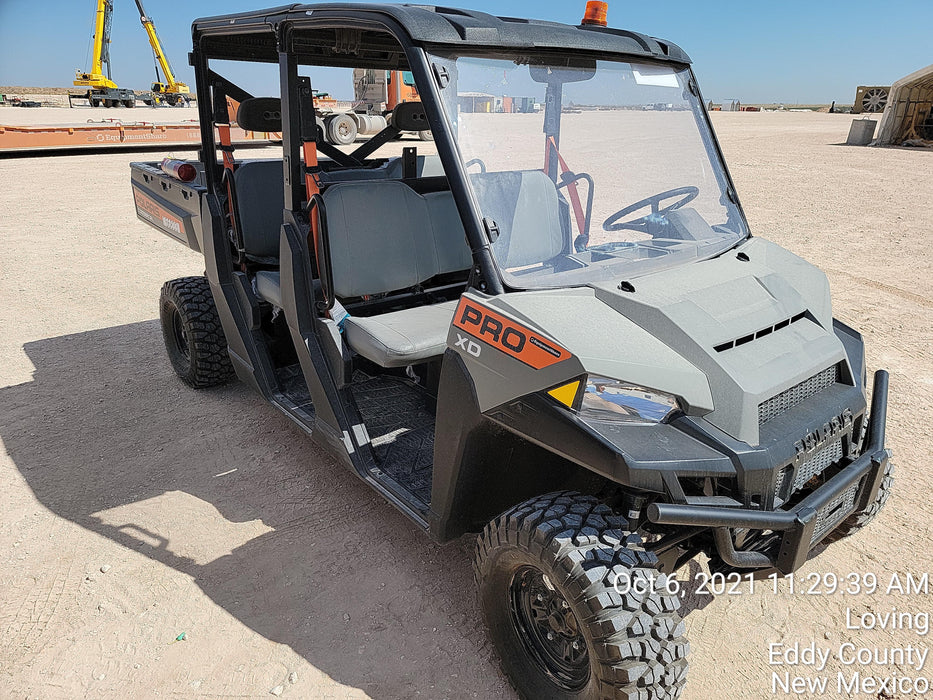 2021 Polaris Pro XD 4000D AWD Canopy, Diesel, 4-6 Passenger, LED Strobe, Rearview Mirror