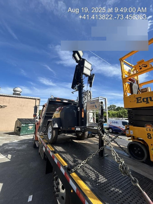 2021 Allmand NLV3GR (4) LED Light Fixture 350W, 23' Vertical Mast, 3kW Prime, Towable, Deep Sea L401, Leveling Jacks, Yanmar T4F 5.8hp