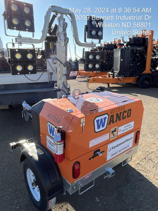 2024 Wanco WLTT-4MM4K Diesel, Deep Sea Controller, Shore Power Plug, Auto Start, (4) 350W LED Floodlights, 4kW Generator, 60 Gal Fuel Tank, 2" Ball, T3
