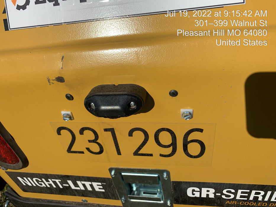 2022 Allmand NLV3GR (4) LED Light Fixture 350W, 23' Vertical Mast, 3kW Prime, Towable, Deep Sea L401, Leveling Jacks, Yanmar T4F 5.8hp