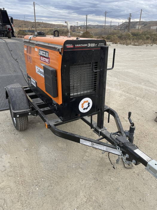 2021 Lincoln Electric Vantage 322 Vantage 322 Ready Pak 3 w/ Decals, ORANGE (includes trailer, cable rack, fender light kit) NO Telematics