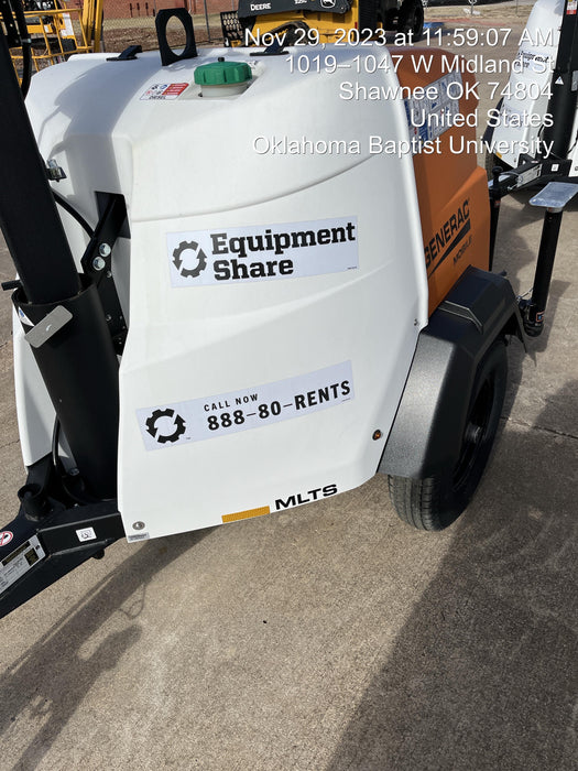 2023 Generac MLT2 Diesel, Flex Switch 120V Input, Powerzone Controller, (4) 320W LED Lights, 4kW Generator, 39.9 Gal Fuel Tank, 2" Ball, T3