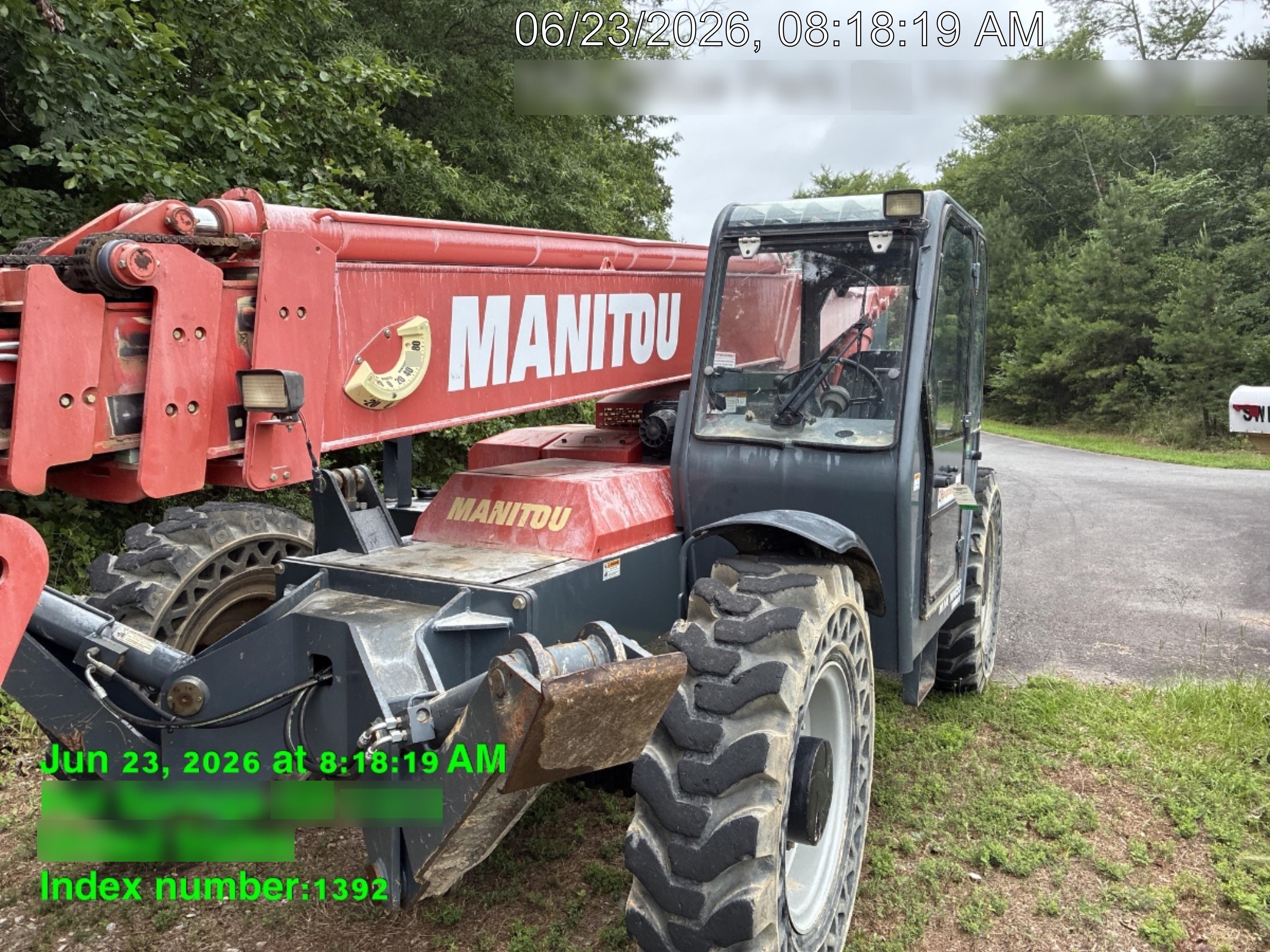 2018 Manitou MTA10055 Manitou MTA 10055 w/Open ROPS, Work Lights/Strobe, Aux Hyd, Solid Tires, Lift Hook, 66" Carriage, 60" Forks