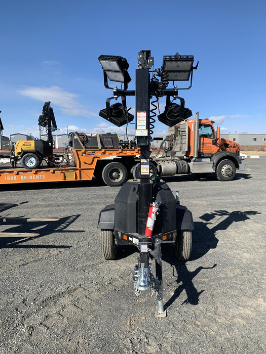 2020 Allmand NLV3GR (4) LED Light Fixture 350W, 23' Vertical Mast, 3kW Prime, Towable, Deep Sea L401, Leveling Jacks, Yanmar T4F 5.8hp