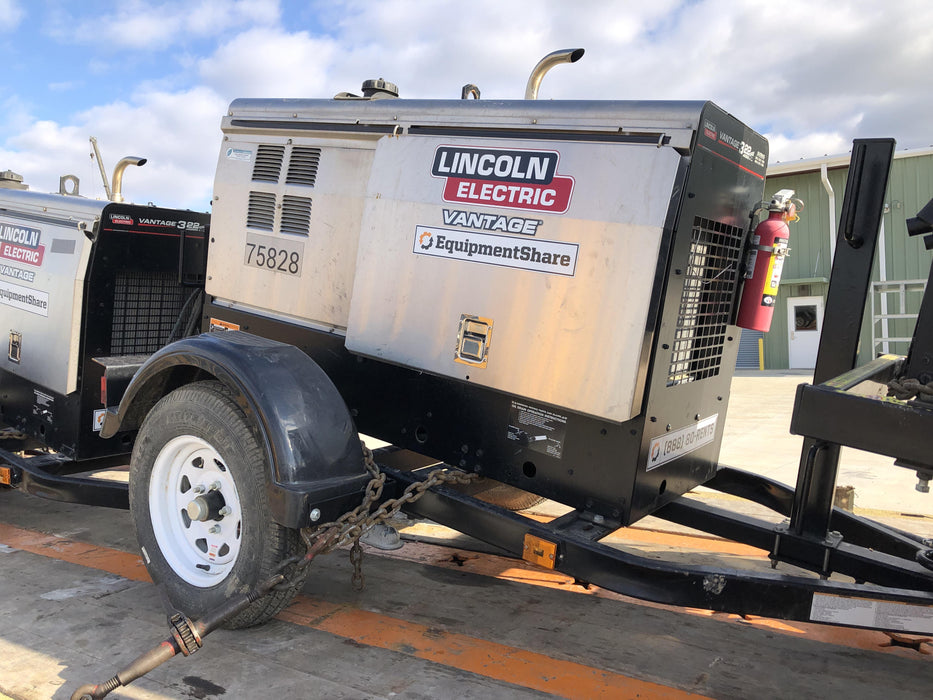 2020 Lincoln Electric Vantage 322 Welder Ready-Pak 3, w/ GPS & Decals (includes trailer, cable rack, fender light kit)