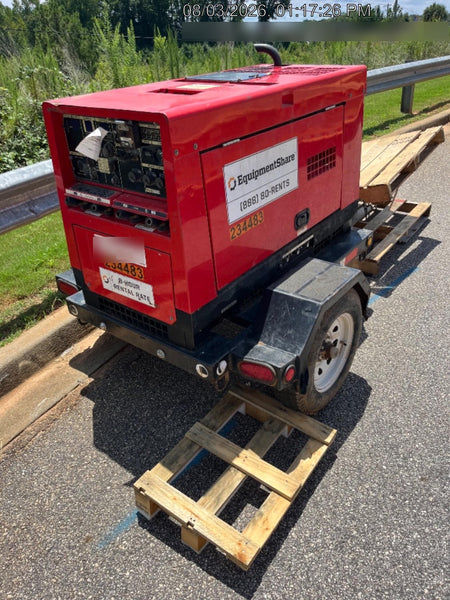 2022 Shindaiwa DGW400MDL Kubota D902 Engine, 23 HP, Dual Op Welder, Wire, Arc, Droop Stick, Tig, and CC Stick Functionality, Simulphase, 3 Phase and 1 Phase Gen Output, Single Axle NB Trlr, Slr Trckl Chrg 12V 12W, Fire Ext