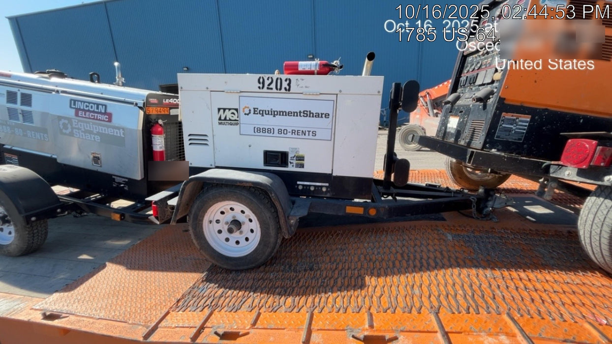 2018 Multiquip DLW300ESA1 Multiquip DLW300ESA1 300 Amp Welder w/Trailer, 100' of Lead, 50' of Ground, Wired Remotes