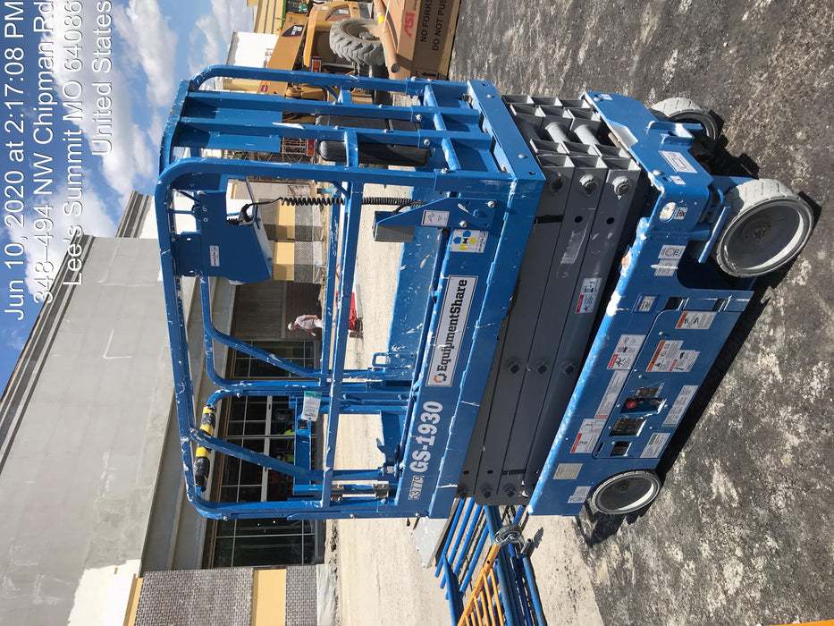 2020 Genie GS-1930 Solid Non Marking Tires, Beacon, Folding rails with half height swing gate