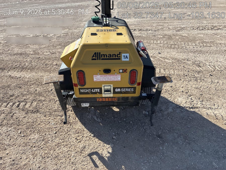 2022 Allmand NLV3GR (4) LED Light Fixture 350W, 23' Vertical Mast, 3kW Prime, Towable, Deep Sea L401, Leveling Jacks, Yanmar T4F 5.8hp