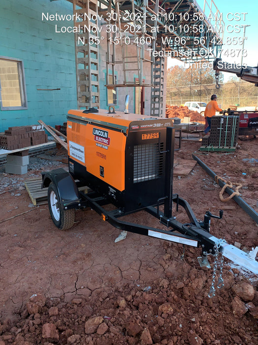 2021 Lincoln Electric Vantage 322 Vantage 322 Ready Pak 3 w/ Decals, ORANGE (includes trailer, cable rack, fender light kit) NO Telematics