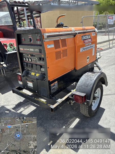2021 Lincoln Electric Vantage 322 Vantage 322 Ready Pak 3 w/ Decals, ORANGE (includes trailer, cable rack, fender light kit) NO Telematics