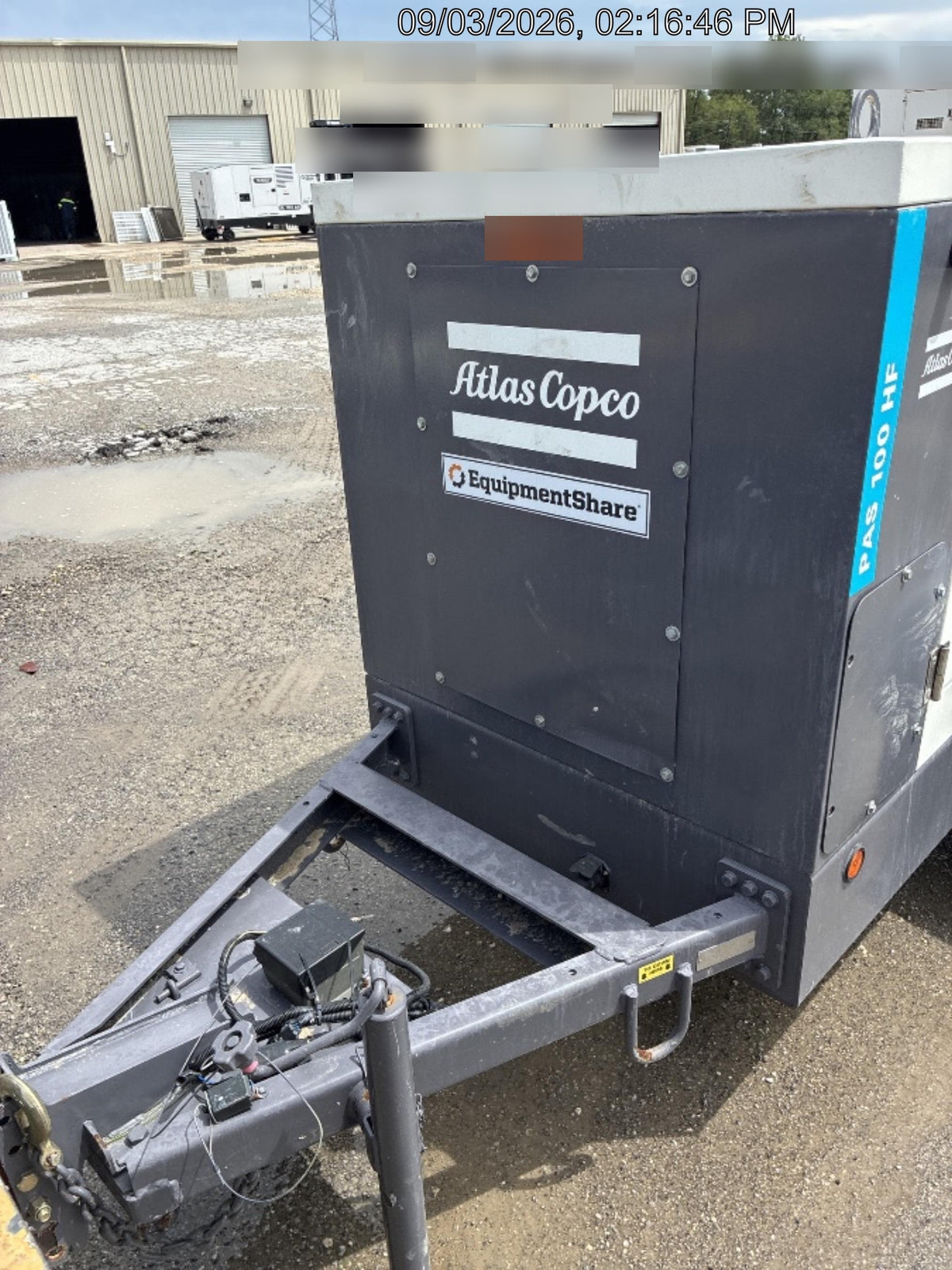 2020 ATLAS COPCO PAS 100 HF CS Enclosed
