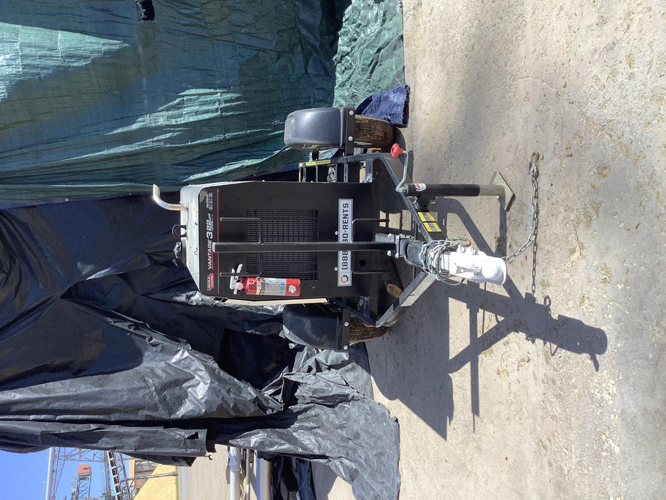 2019 Lincoln Electric Vantage 322 Ready-Pak 3, Two Wheel Trailer, Fender and Light Kit, Cable Rack