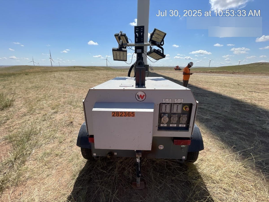 2022 Wacker Neuson LTW20Z1 Isuzu Dsl. Engine, 23' Mast, (4) 300W LED Lights, CWK, Programmable Dawn to Dusk, 360 Deg. Rotation, 57 Gal. Tank, Trailer Mounted