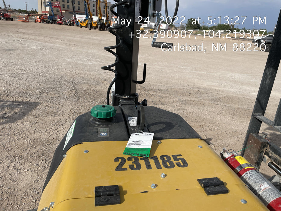 2022 Allmand NLV3GR (4) LED Light Fixture 350W, 23' Vertical Mast, 3kW Prime, Towable, Deep Sea L401, Leveling Jacks, Yanmar T4F 5.8hp