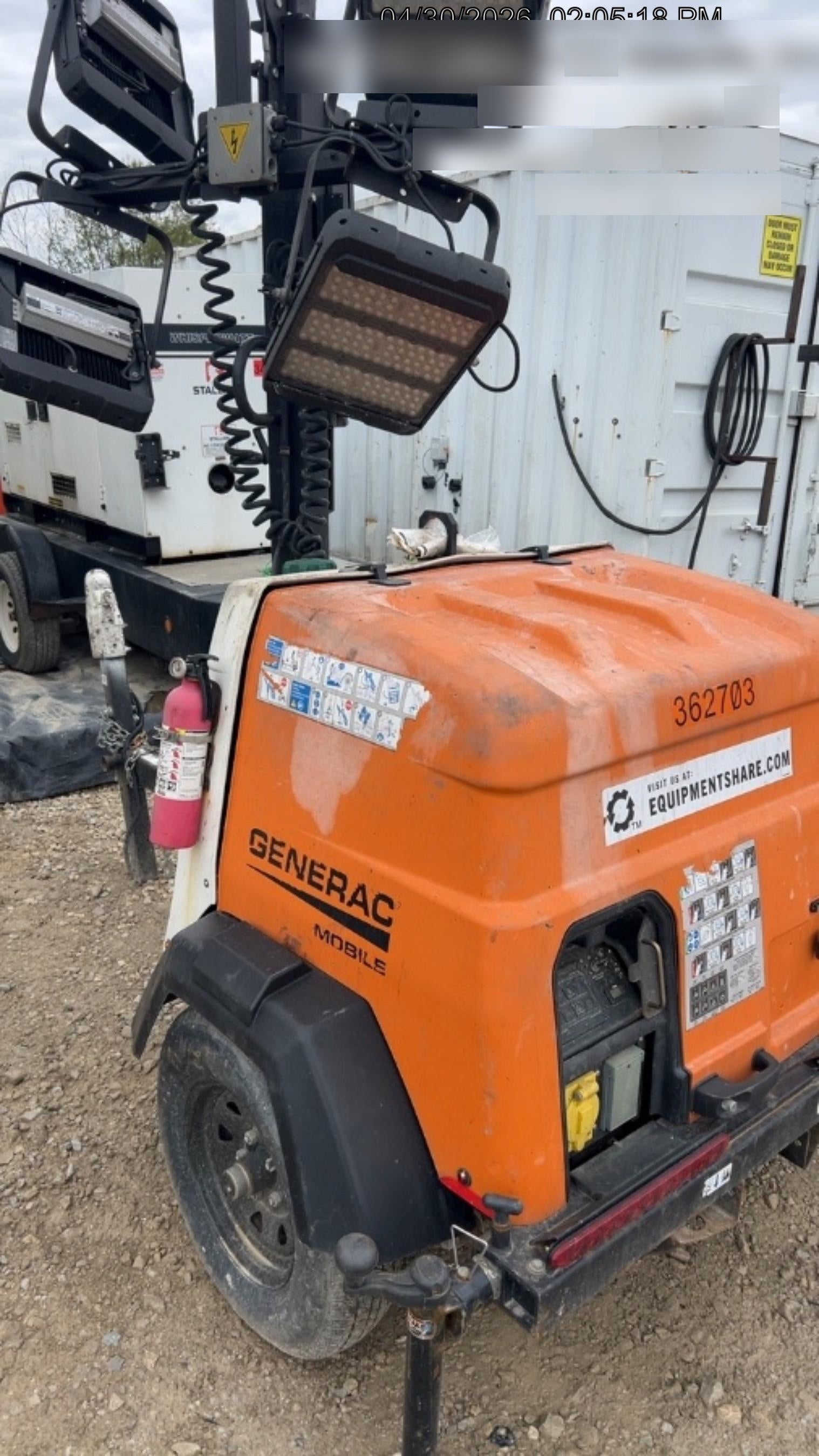 2023 Generac MLT2 Diesel, Flex Switch 120V Input, Powerzone Controller, 
(4) 320W LED Lights, 4kW Generator, 39.9 Gal Fuel Tank, 2" Ball, T3