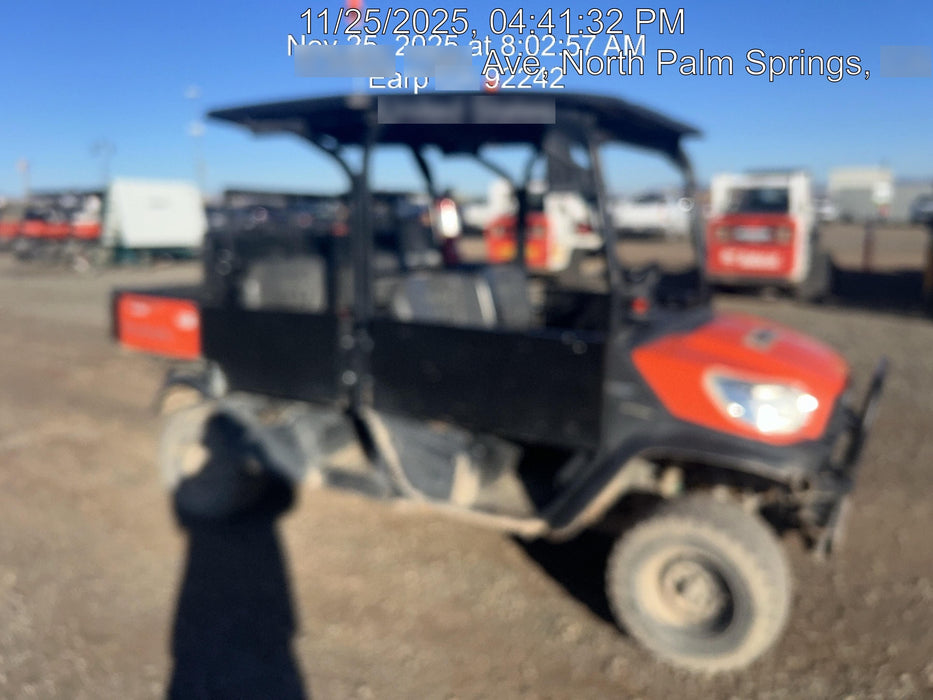 2022 Kubota RTV-X1140W-H Plastic Canopy, Windshield Acrylic Clear, LED Strobe Light, Wire Harness Kit, Back up Alarm
