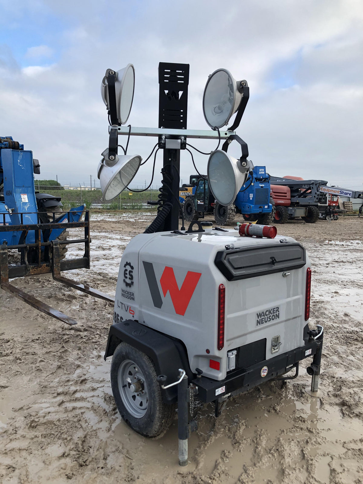 2018 Wacker Neuson LTV6L-MH Wacker Neuson LTV6L Mobile Light Tower w/Fuel Level Sensor Installed