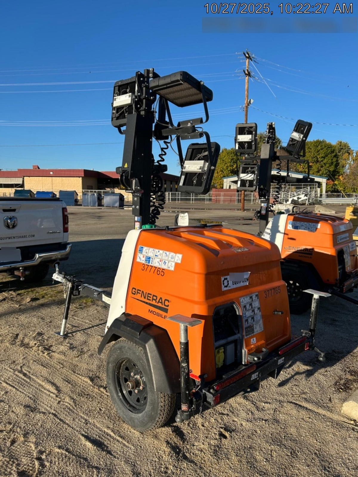 2023 Generac MLT2 Diesel, Flex Switch 120V Input, Powerzone Controller, 
(4) 320W LED Lights, 4kW Generator, 39.9 Gal Fuel Tank, 2" Ball, T3
