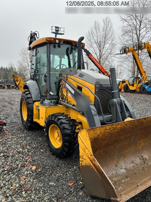 2020 John Deere 410L - Extendable Stick Cab/Heat/Air, 4WD, Extendable Stick, Pilot Controls, 2 Way Hydraulics, TAG Manual QC