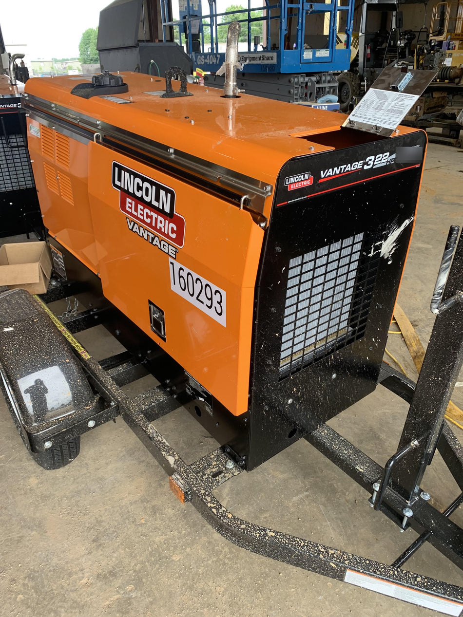 2021 Lincoln Electric Vantage 322 Vantage 322 Ready Pak 3 w/ Decals, ORANGE (includes trailer, cable rack, fender light kit) NO Telematics