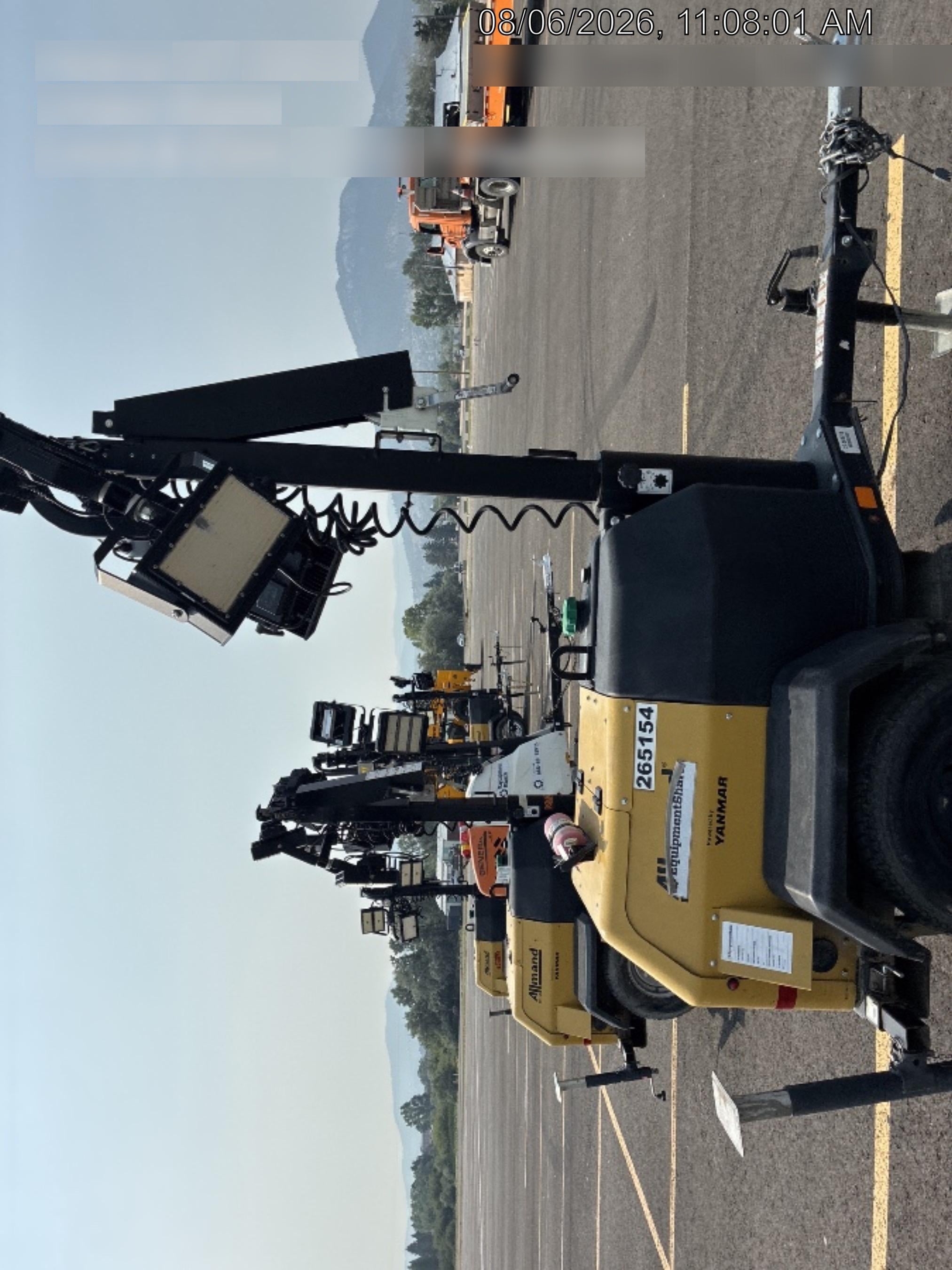 2022 Allmand NLV3GR (4) LED Light Fixture 350W, 23' Vertical Mast, 3kW Prime, Towable, ES Decals, T3