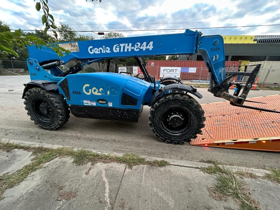 2018 Genie GTH-844 Genie GTH-844D w/Open ROPS, Solid Tires, Work Light/Beacon, 60" Carriage and Forks