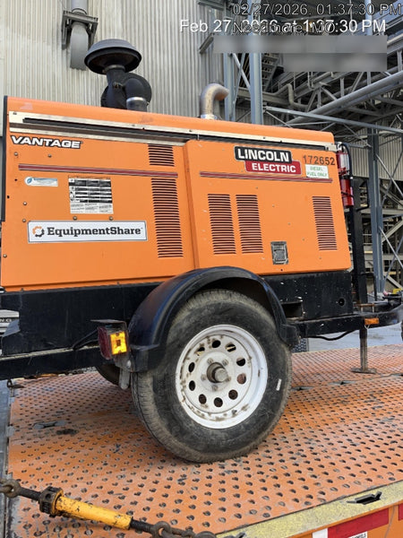 2021 Lincoln Electric Vantage 549X Ready Pak 3, ORANGE (includes trailer, cable rack, fender light kit)