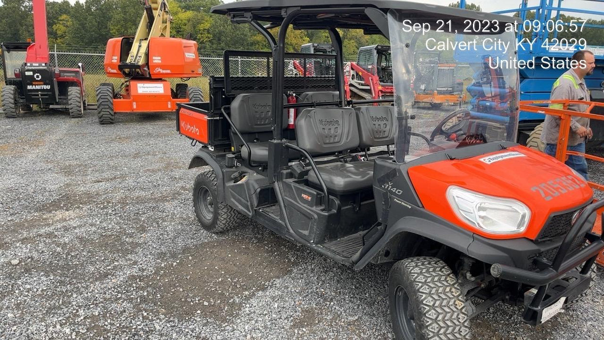 2022 Kubota RTV-X1140W-H Plastic Canopy, Windshield Acrylic Clear, LED Strobe Light, Wire Harness Kit, Back up Alarm