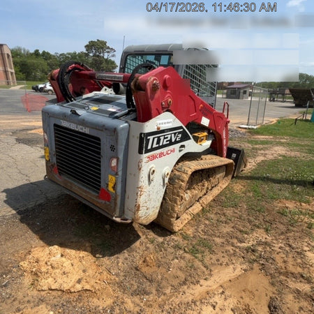 2019 Takeuchi TL12V2C Cab/Heat/Air w/Auxiliary Hydraulics, 2 Speed, Hydraulic QC 80" Tooth Bucket, 48" Pallet Forks
