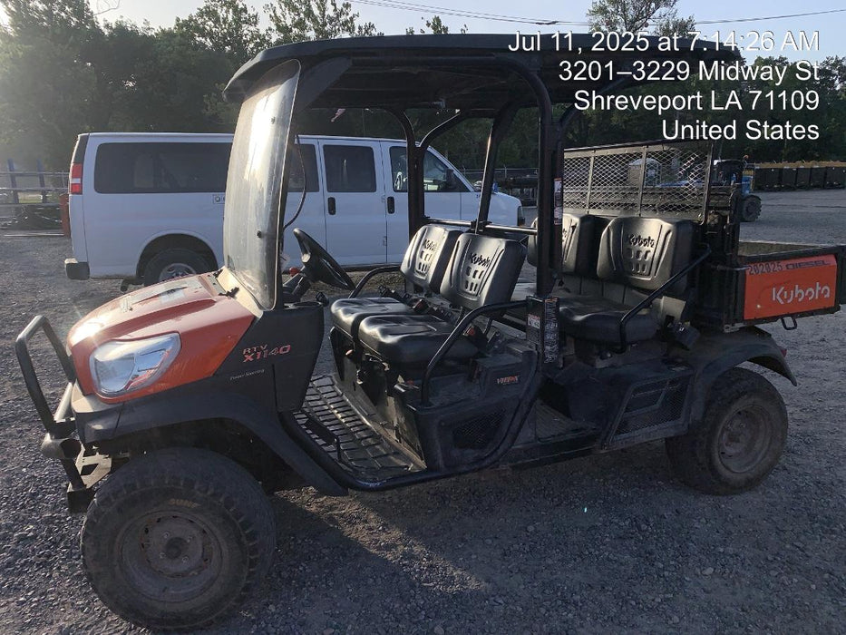 2022 Kubota RTV-X1140W-H Plastic Canopy, Windshield Acrylic Clear, LED Strobe Light, Wire Harness Kit, Back up Alarm