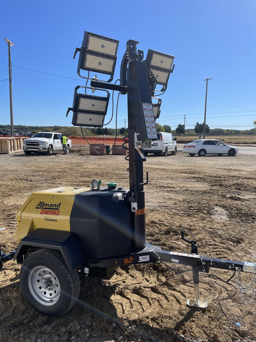 2022 Allmand NLV3GR (4) LED Light Fixture 350W, 23' Vertical Mast, 3kW Prime, Towable