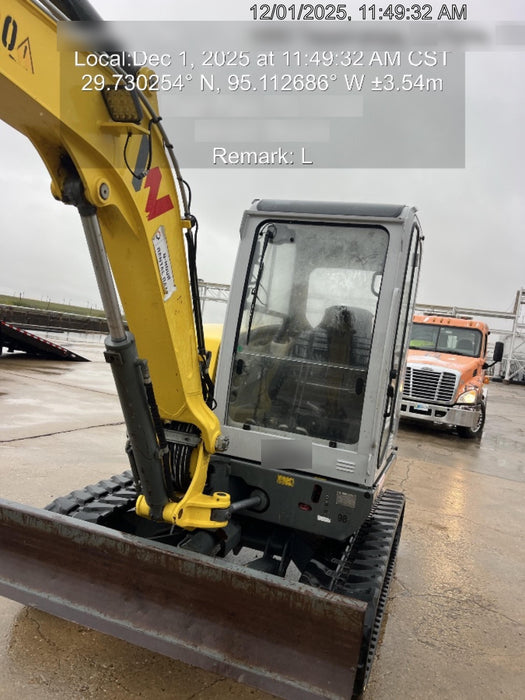 2018 Wacker Neuson EZ53 EZ53 12K Excavator, TRK,LGD,CAB,PC, Manual QC, Hydraulic Thumb, Buckets: 24", 18 12"