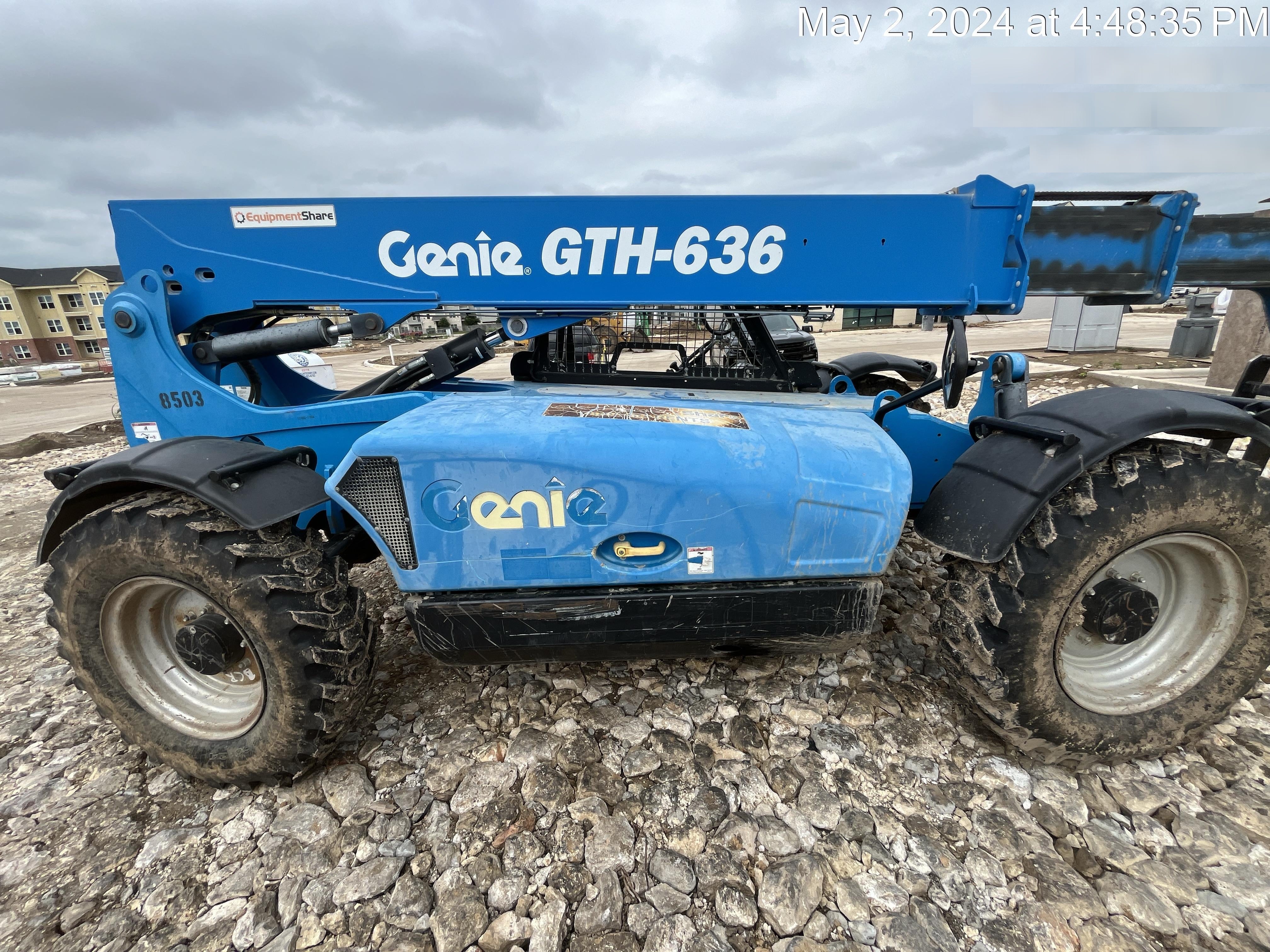 2018 Genie GTH-636 Genie GTH-636 w/Open ROPS, FF Tires, Work Light/Beacon, 48" Carriage and Forks