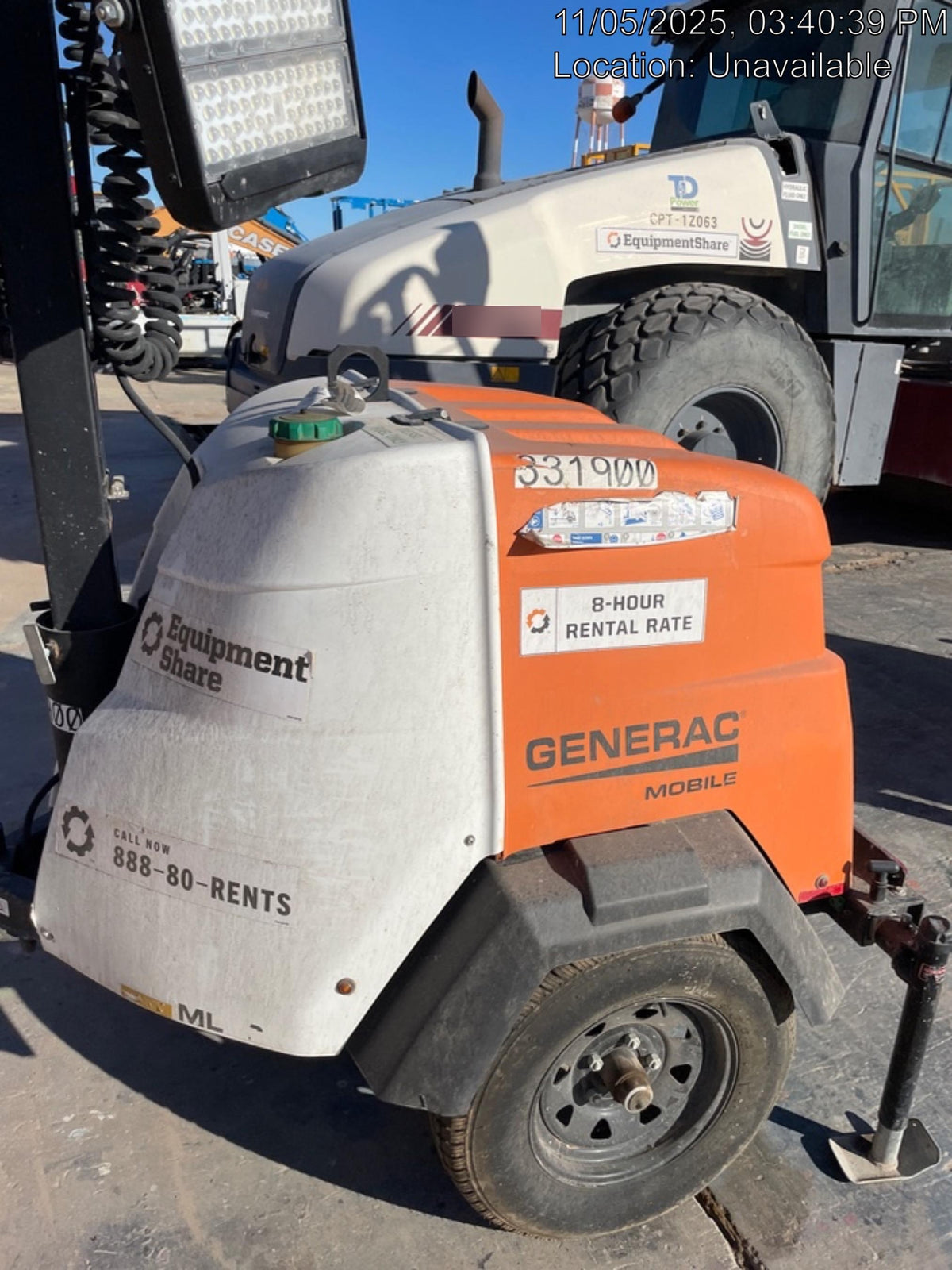 2023 Generac MLT2 Diesel, Flex Switch 120V Input, Powerzone Controller, (4) 320W LED Lights, 4kW Generator, 39.9 Gal Fuel Tank, 2" Ball, T3