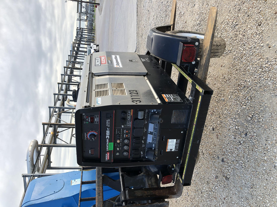 2019 Lincoln Electric Vantage 322 Welder Ready-Pak 3, Two wheel trailer, Fender and Light kit, Cable Rack