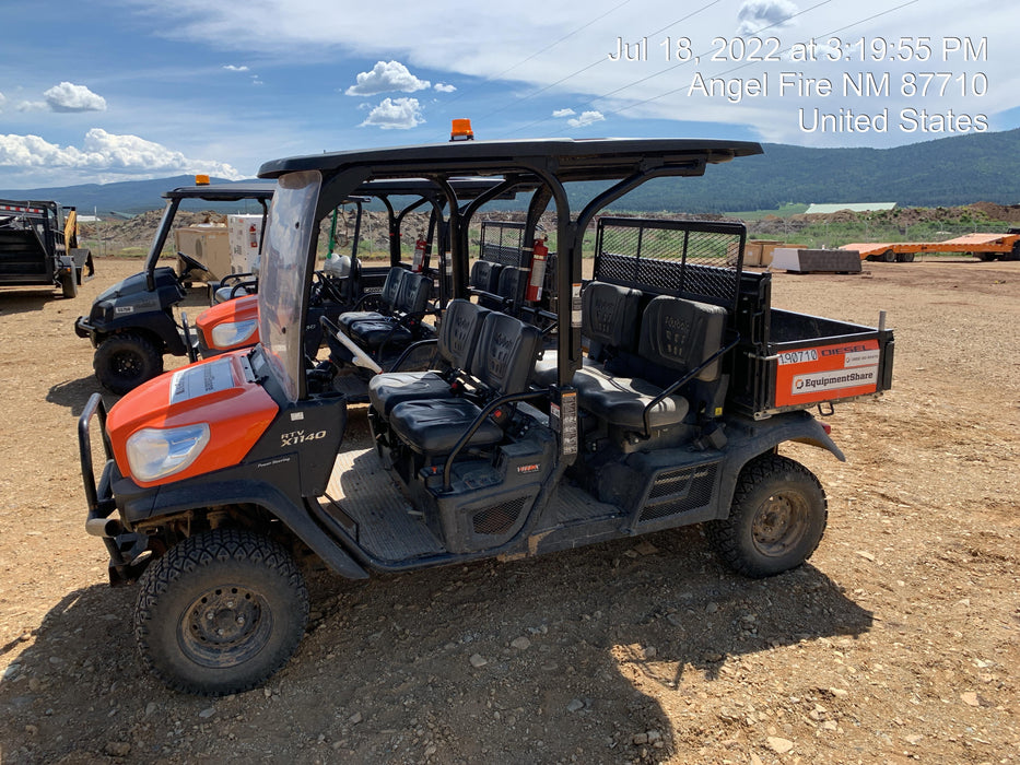 2022 Kubota RTV-X1140W-H Plastic Canopy, Windshield Acrylic Clear, LED Strobe Light, Wire Harness Kit, Back up Alarm