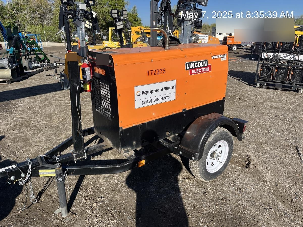 2021 Lincoln Electric Vantage 322 Vantage 322 Ready Pak 3 w/ Decals, ORANGE (includes trailer, cable rack, fender light kit) NO Telematics