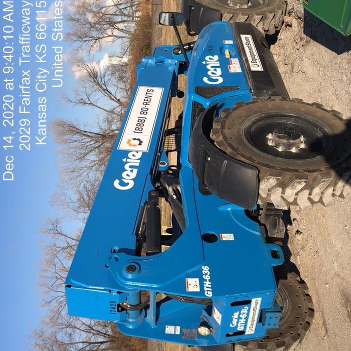 2018 Genie GTH-636 Genie GTH-636 w/Open ROPS, Solid Tires, beacon/work lights, 48" carriage/forks
