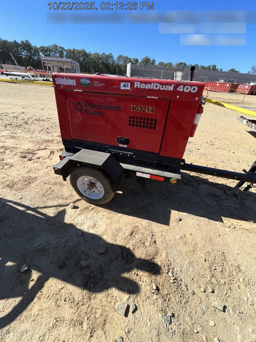 2024 Shindaiwa DGW400MDL Kubota D902 Engine, 23 HP, Dual Op Welder, Wire, Arc, Droop Stick, Tig, and CC Stick Functionality, Simulphase, 3 Phase and 1 Phase Gen Output, Single Axle NB Trlr, Slr Trckl Chrg 12V 12W, Fire Ext