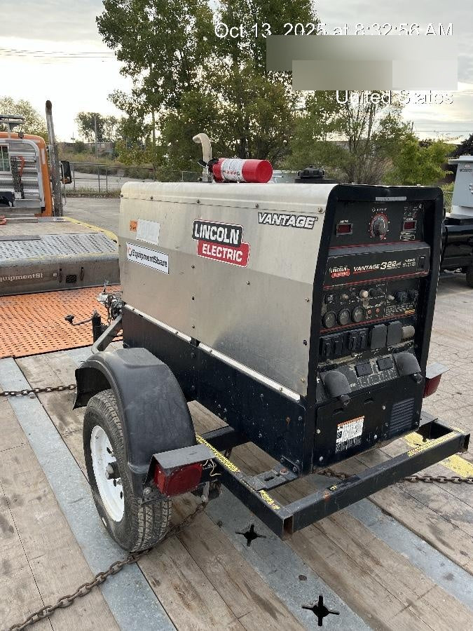 2019 Lincoln Electric Vantage 322 Lincoln Vantage 322 Welder w/Trailer, Light Kit, Cable Rack