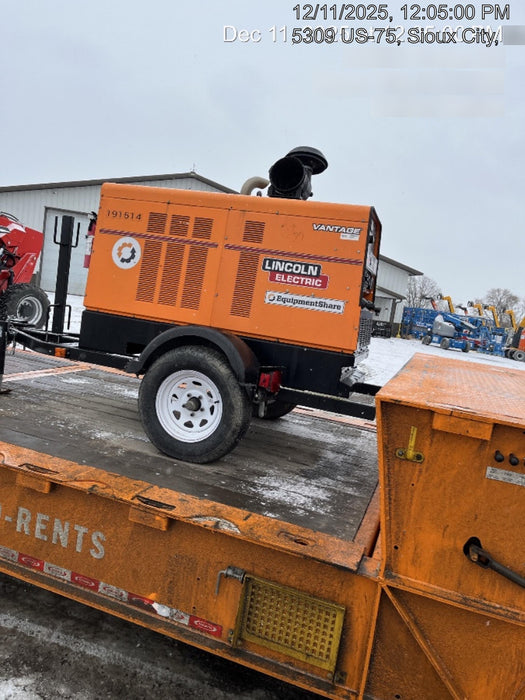2021 Lincoln Electric Vantage 549X Ready Pak 3, ORANGE (includes trailer, cable rack, fender light kit)